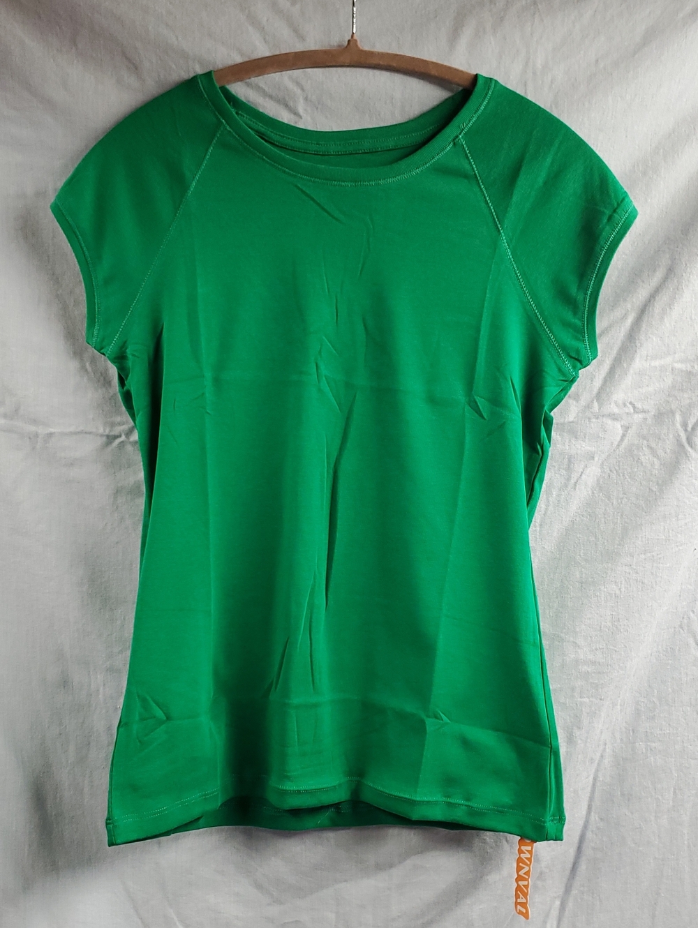 Women's Emerald Green Cap-Sleeve Crewneck Tee